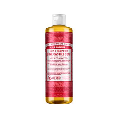 Dr. Bronner's Pure-Castile Soap Liquid (Hemp 18-in-1) Rose 473ml